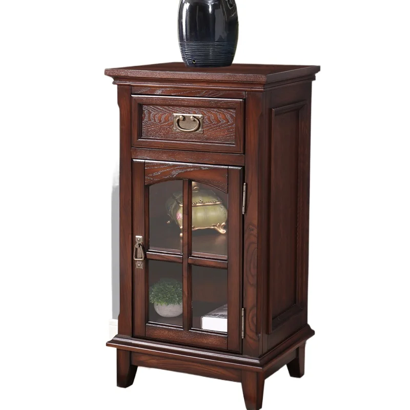 

ZYF Solid Wood Bathroom Side Cabinet Toilet Living Room Locker Floor Toilet