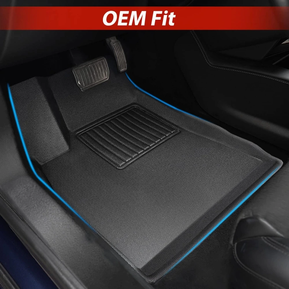 3D-Fußmatten für Tesla Model S 2021 2022 2023 2024 Allwetter Rutschfeste Wasserdichte Bodenmatten Passend für Model S Long Range Plaid – Detail 2