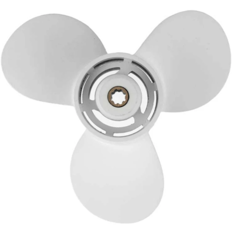 

683-W4592-02-EL Outboard Propeller 9 3/4in X 6in Aluminum Alloy White 3 Blades 1/2 Outboard For Yamaha Outboard 9.9-15HP Engines