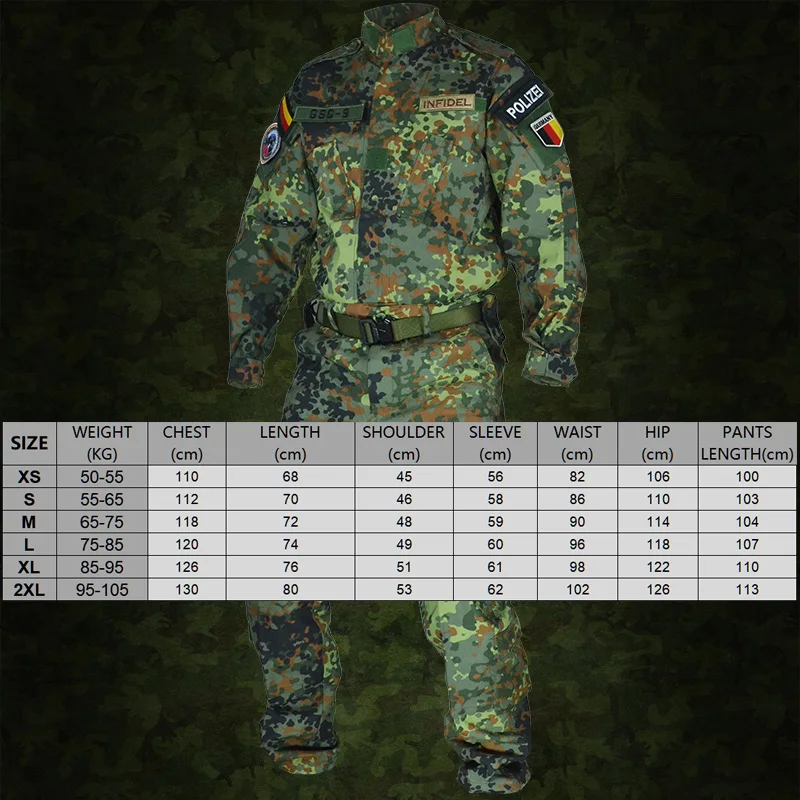 Mege Flectarn Tactical Uniform ACU Camouflage Patche Outdoor CS Team Gear