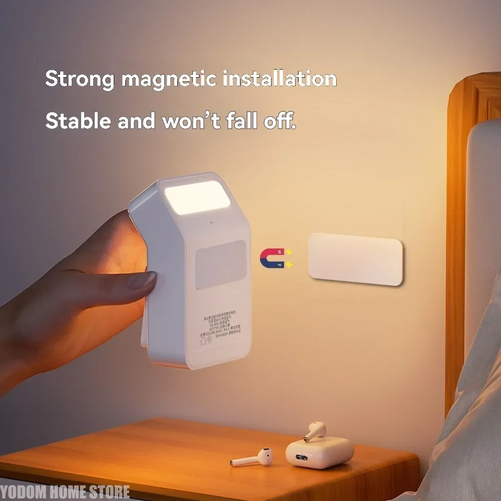 Charging Night Light Bedroom Sleep with Switch Pat Light Night Eye Protection Bedside Reading Dormitory Magnetic Reading Light
