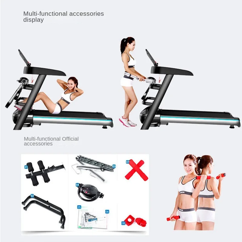 Cinta de correr eléctrica plegable para el hogar con pantalla LED, máquina compacta para caminar para uso doméstico