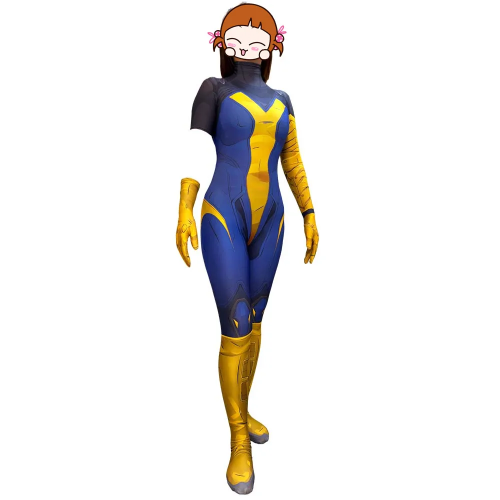 

Halloween Adults Female Rivals Retro X-Uniform Magik Cosplay Costumes Superhero Zentai Suit Bodysuit Woman Party Jumpsuits
