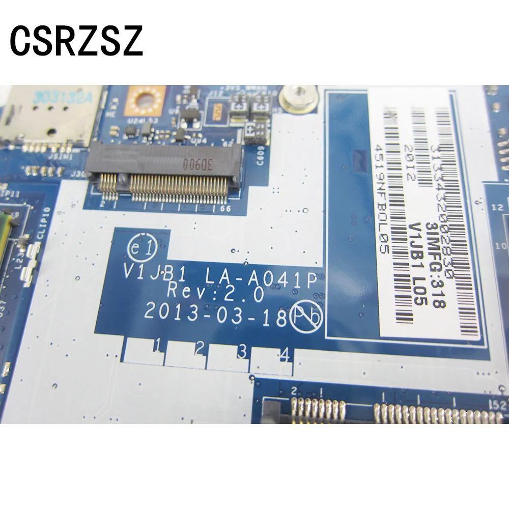 LA-A041P  Mainboard For  Acer lconia  W701 Laptop motherboard with i3-3227u  CPU  Tested Good