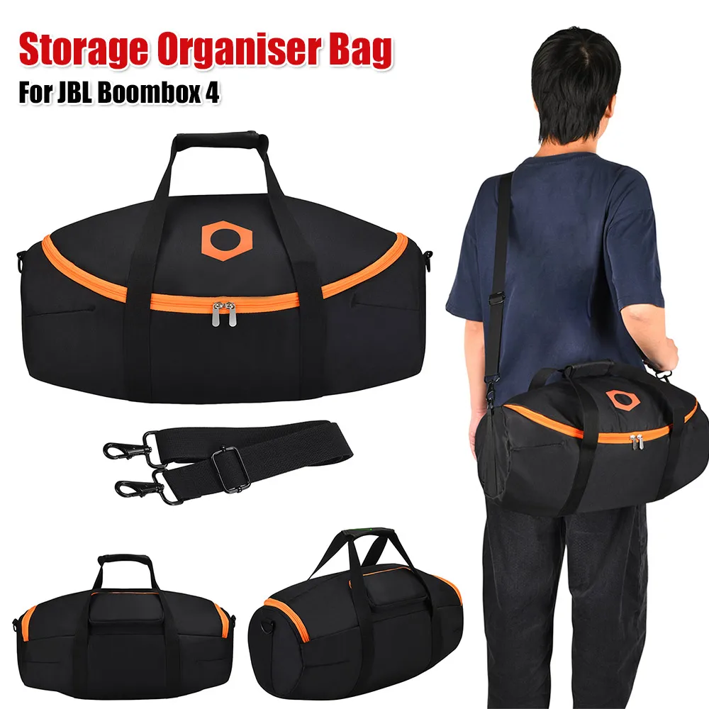 

For JBL Boombox 4 Speaker Carrying Case Portable Shoulder Bag Detachable Strap Shockproof Velvet Lining Sound Device Case