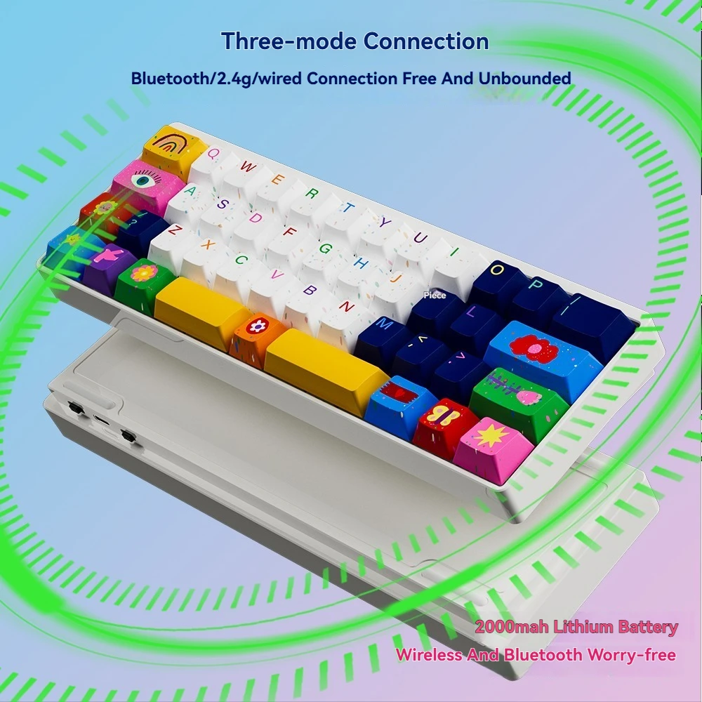 Custom MMD KM40 Mechanical Keyboard Wireless Tri Mode Hot Swap RGB 40 Layout Aluminum Shell for Office Gaming Keyboard Gift