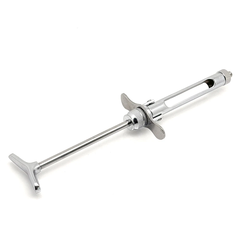 

Dental Gun Syringe Foldable Stainless Steel Syringe Dental Surgical Instrument 2.2Ml Rotating Push-Pull Type Tool