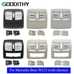 Couvercle de sortie de Grille de ventilation pour panneau de climatisation arrière, chromé, pour Mercedes Benz classe E E260 E300 E320 2012 2013 2014 2015 W212