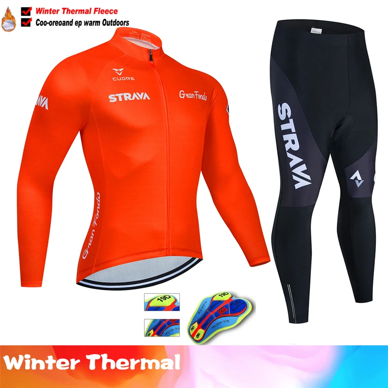 2024 RAUDAX Winter Jackets Racing Cycling Long Sleeves Jersey Set Warm Fleece Bike Jersey Triathlon Road Bike Cycling Clothing