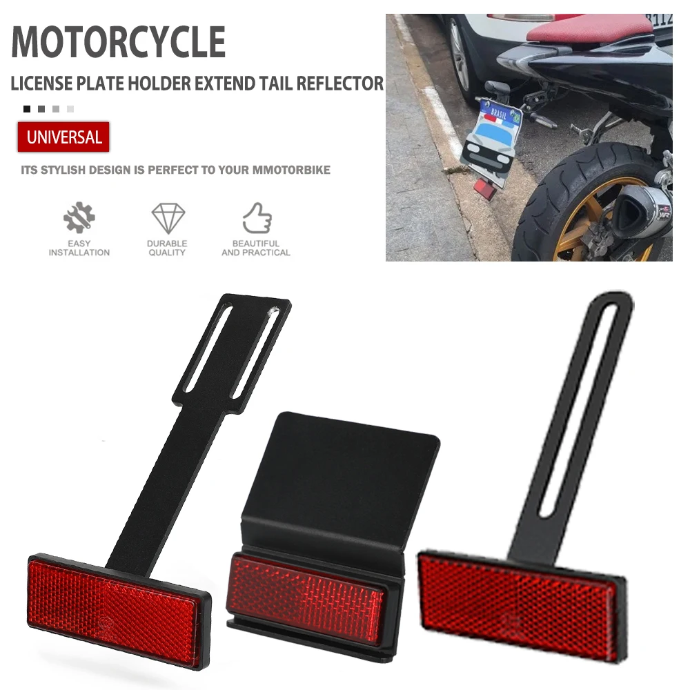 For SUZUKI GSXR 125/150/600/750/1000 GSX-R GSXR750 GSXR1000 GSXR600 Motorcycle License Plate Holder Parts Extend Tail Reflector