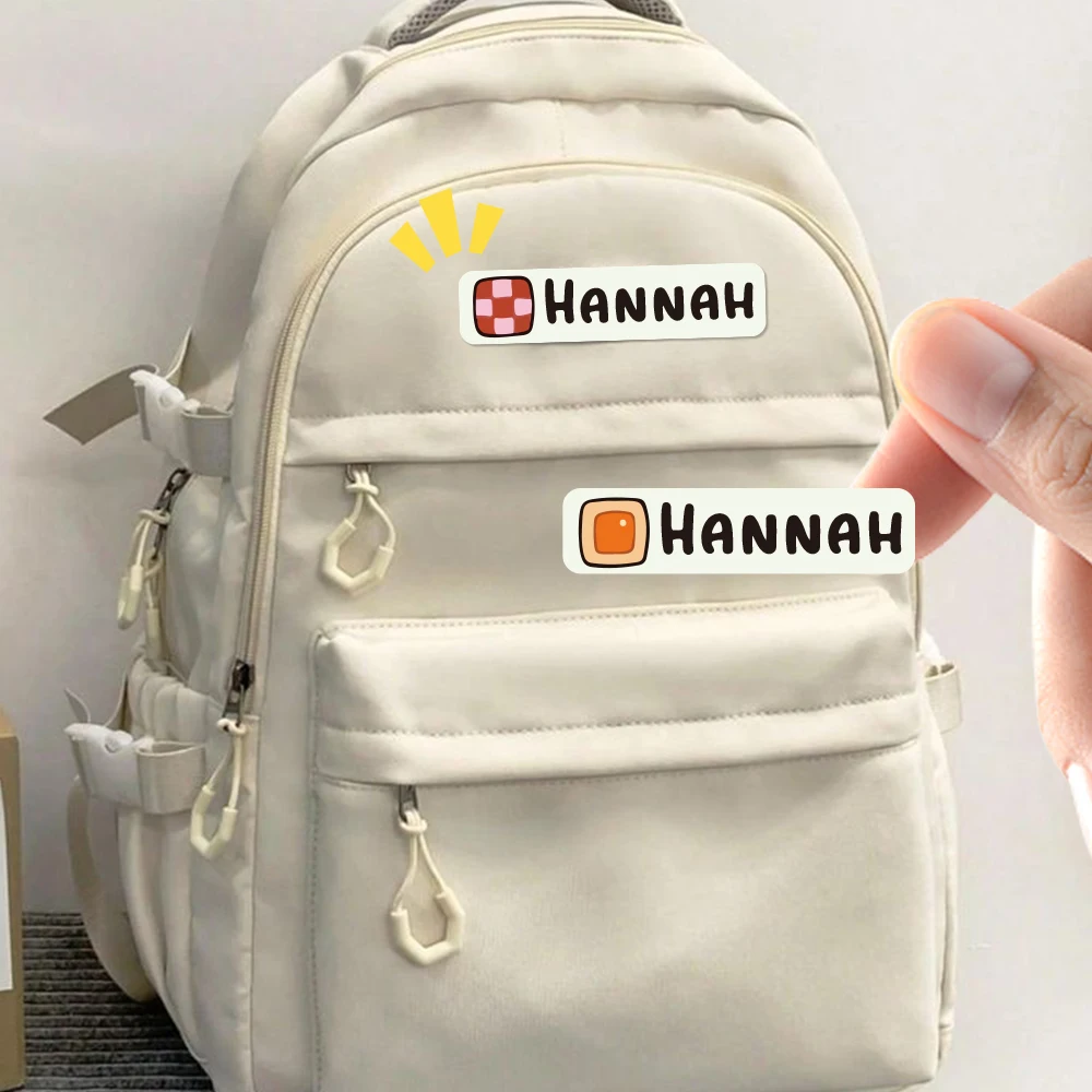 Custom Cartoon Name Sticker,Transparent Waterproof Stickers for Kids,diy Name Labels for School Bag Bottles Pen Box Mug Uniform