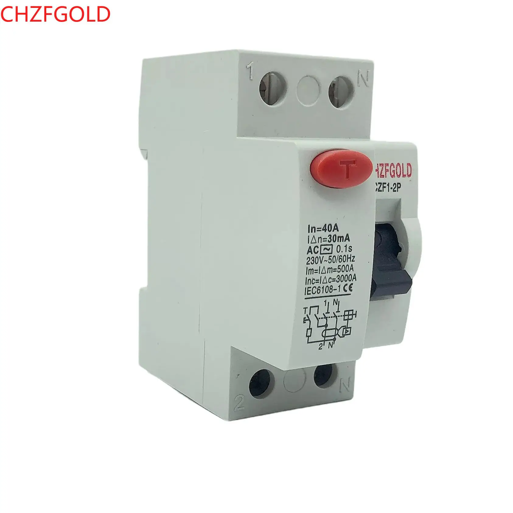 

Electromechanic Residual Current Circuit Breaker Differential Breaker Safety Switch 2P 23A 32A 40A 63A 80A 100A RCCB RCD 230V