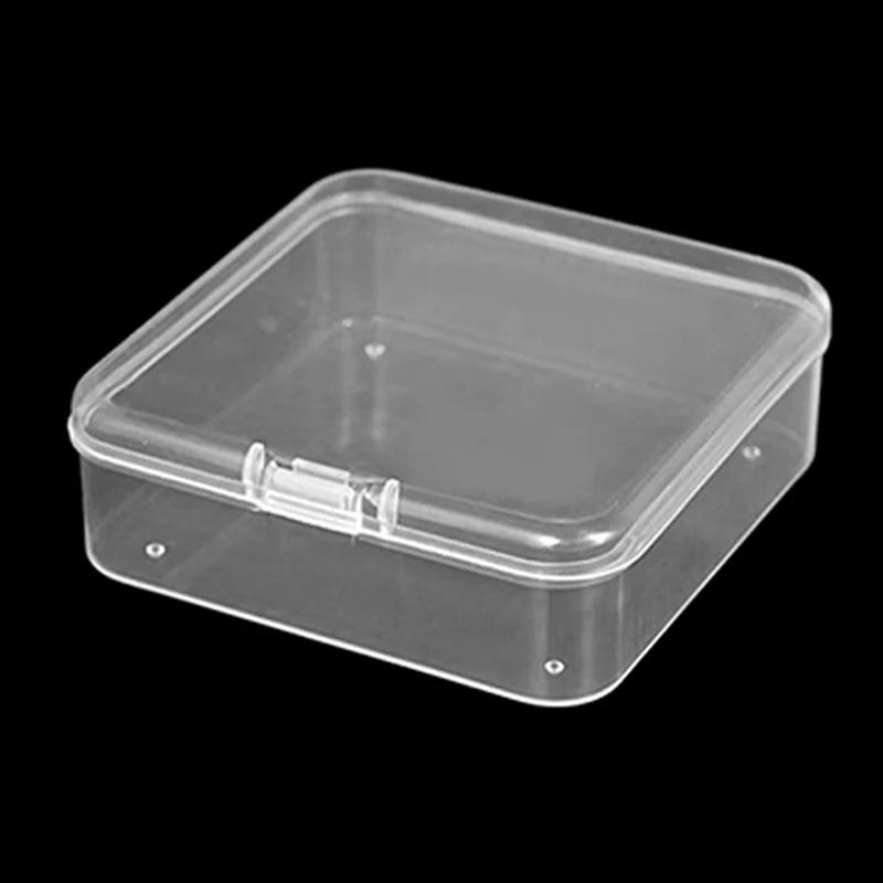 Mini Boxes Square Clear Plastic Jewelry Storage Case Container Packaging Box For Earrings Rings Beads Collecting Small Items