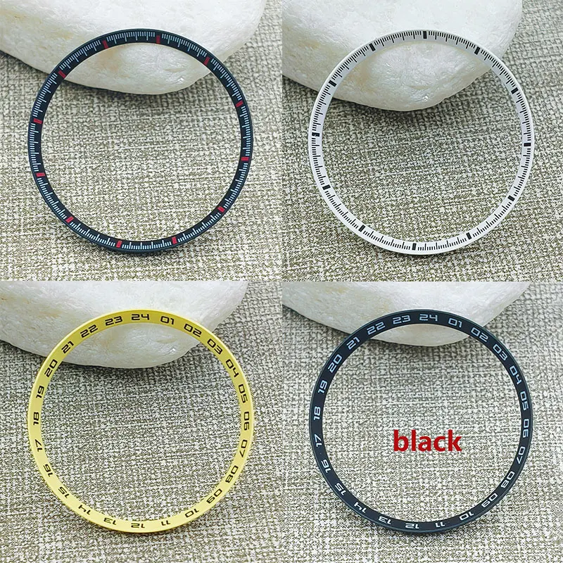 Anillo de plástico para reloj de 30,5mm, compatible con SKX007 SKX009 SRPD, caja de reloj NH35 NH36, movimiento automático, piezas de anillo interno para reloj de hombre