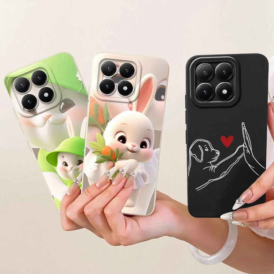 Für Xiaomi Mi 15T Pro 5G Fall Niedlichen Kaninchen Hund Cartoon Abdeckung Weiche TPU Matte Telefon Fall Für Xiaomi 15T Pro Mi 15TPro Mi15T 5G Taschen