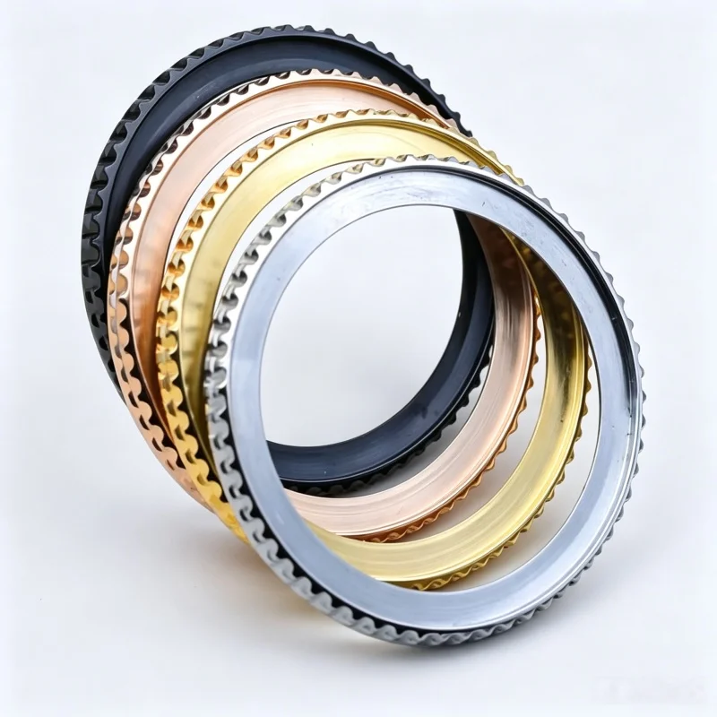 41mm Rotating Steel Watch Bezel Ring Black Gold Silver Multi Color Options Fit SKX007 SRPD NH35 Watch Case Mod Replacement Parts