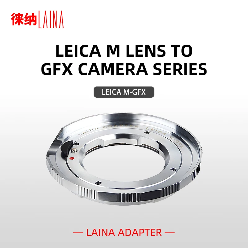 Anillo adaptador de cobre puro Laina para lentes Leica LM ZM VM a la serie de cámaras de formato medio Fujifilm GFX