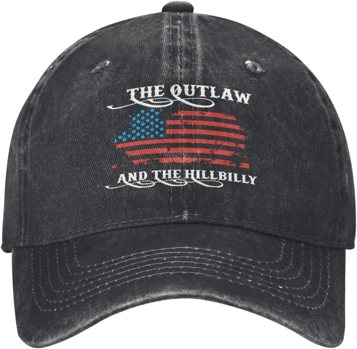 

FOESUNIT Outlaw Hillbilly 2024 Flag Hat Women Baseball Hats Funny Cap