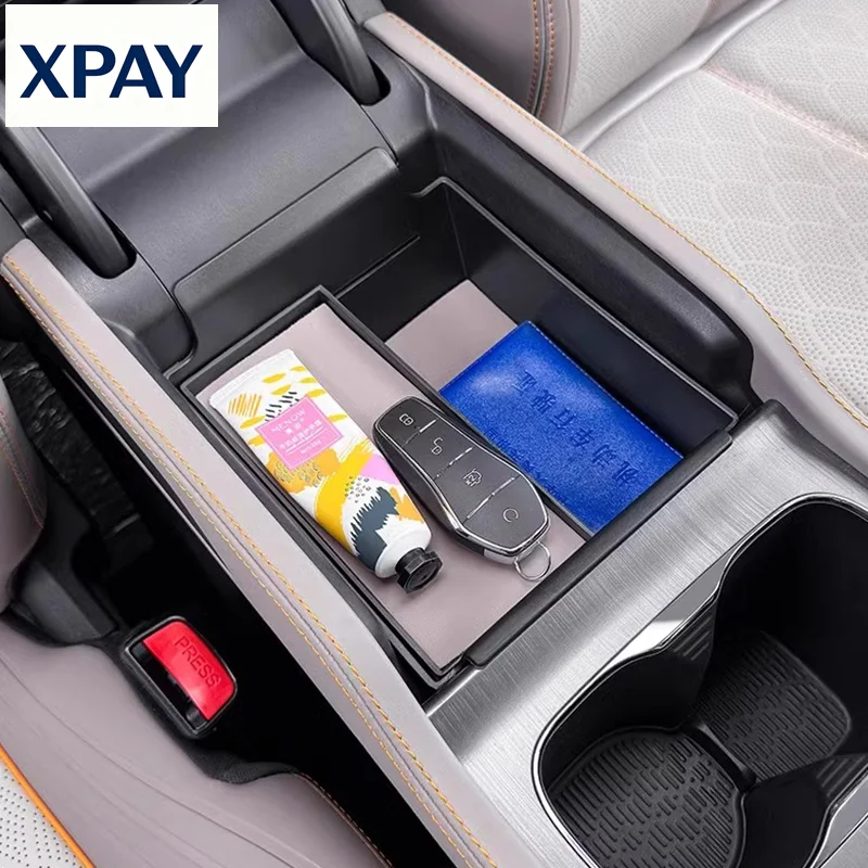 New For BYD ATTO3 YUAN PLUS 2022-2024 Double-deck Center Armrest Storage Box Car Modification Device Storage Box Auto Supplies