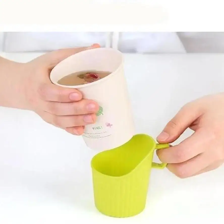 3PCS Disposable Paper Cups Drag Thick Cup Holders Plastic Cup Holders Hot Water Insulation Cup Holders Cup Holders Wholesale