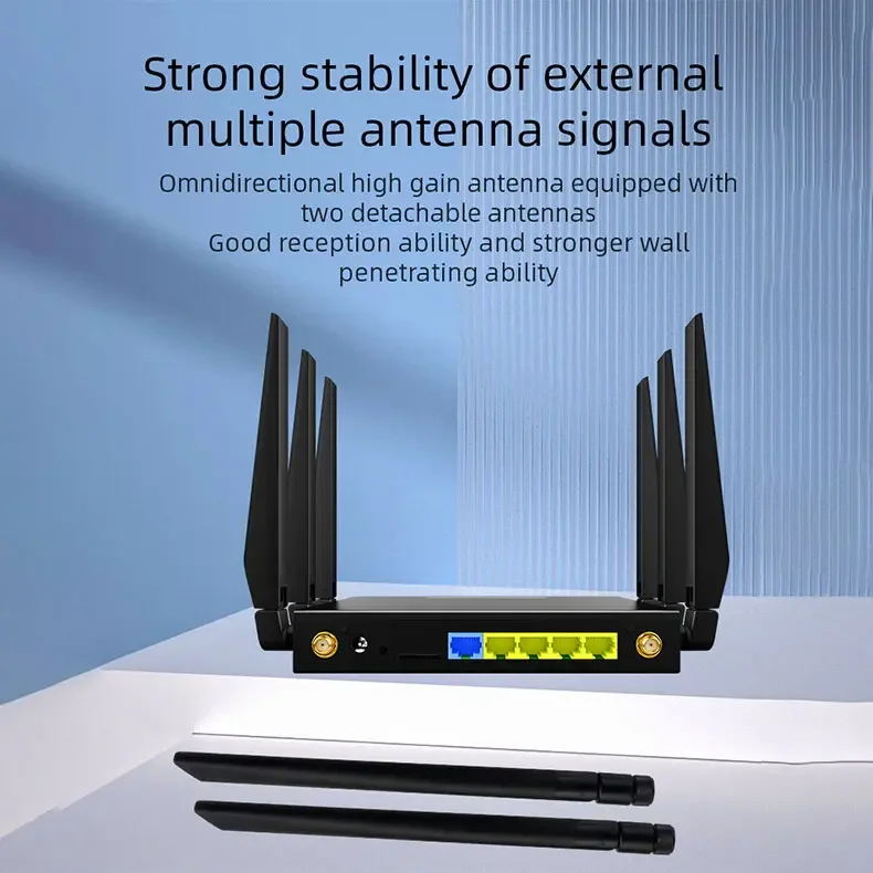 5G CPE Router WiFi6 High speed 8 antenna Dual frequency Wireless 3000Mbps 5G NR router with sim card slot 5G router