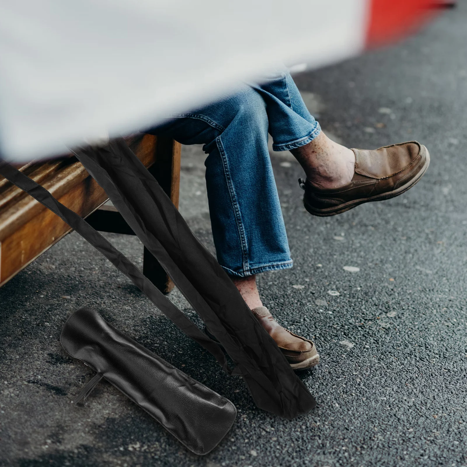 

2pcs Umbrella Waterproof Storage Bag for Car Black Long Pouch Umbrella Storage Cover Rainy Day Pouch Rainy Day Use Travel