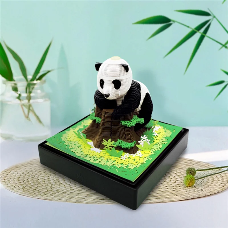 Sensitive Paper Carving Art With Light Time Piece Calendar 2024 For DIY Gifts Desktop Decoration