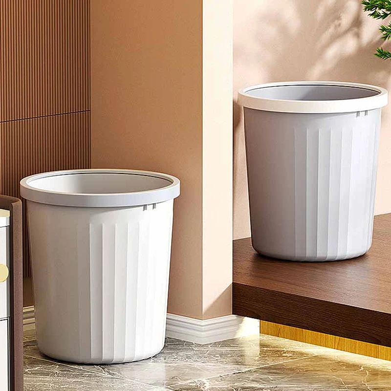 Large Capacity Nordic Trash Can Household Waste Bin Can For Bedroom Kitchen Modern Style Storage Bucket Decoration