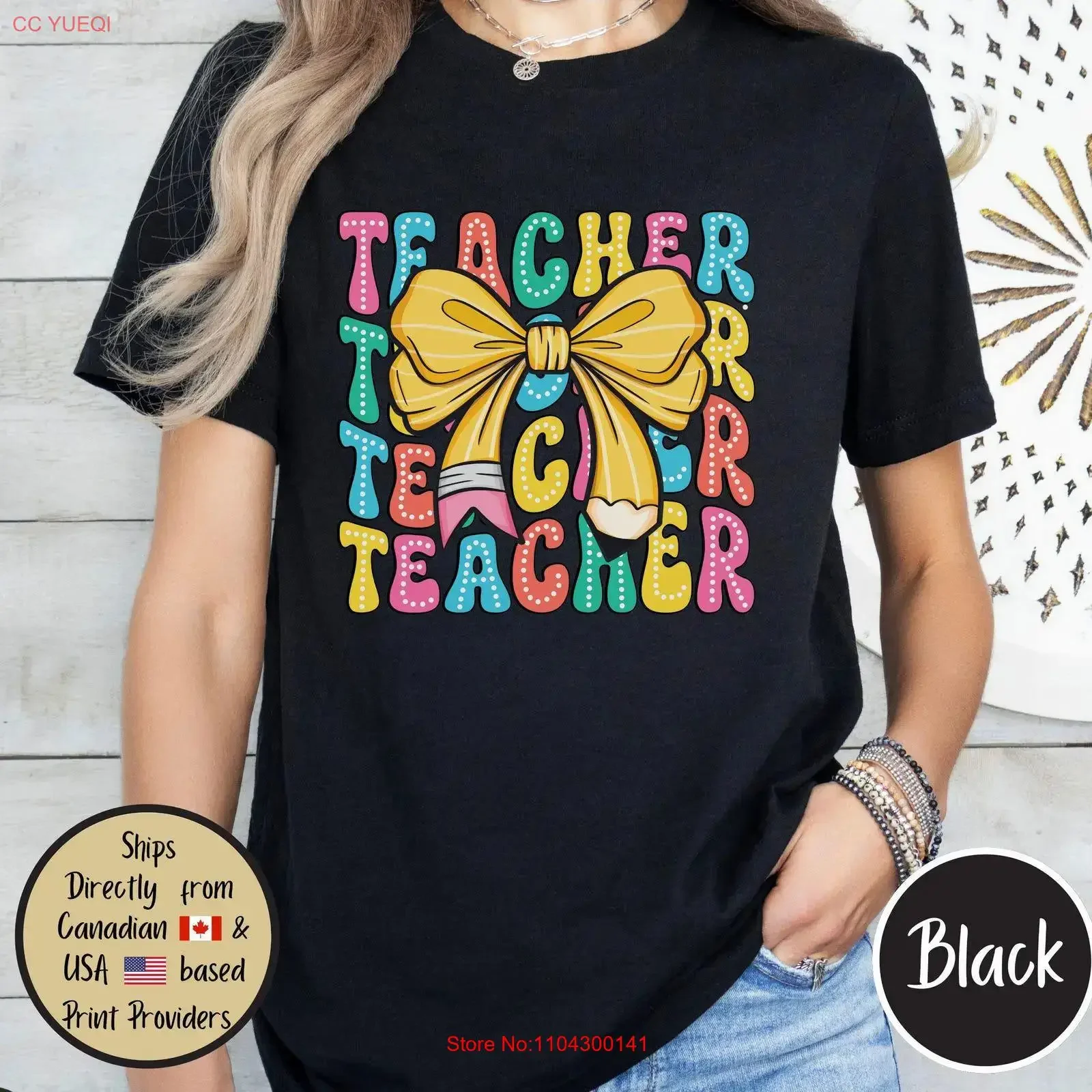 Retro Teacher T Shirt Pencil Bow 100 Days of School Appreciation New Day Brains vintage Washed streetwear fashion Stylish