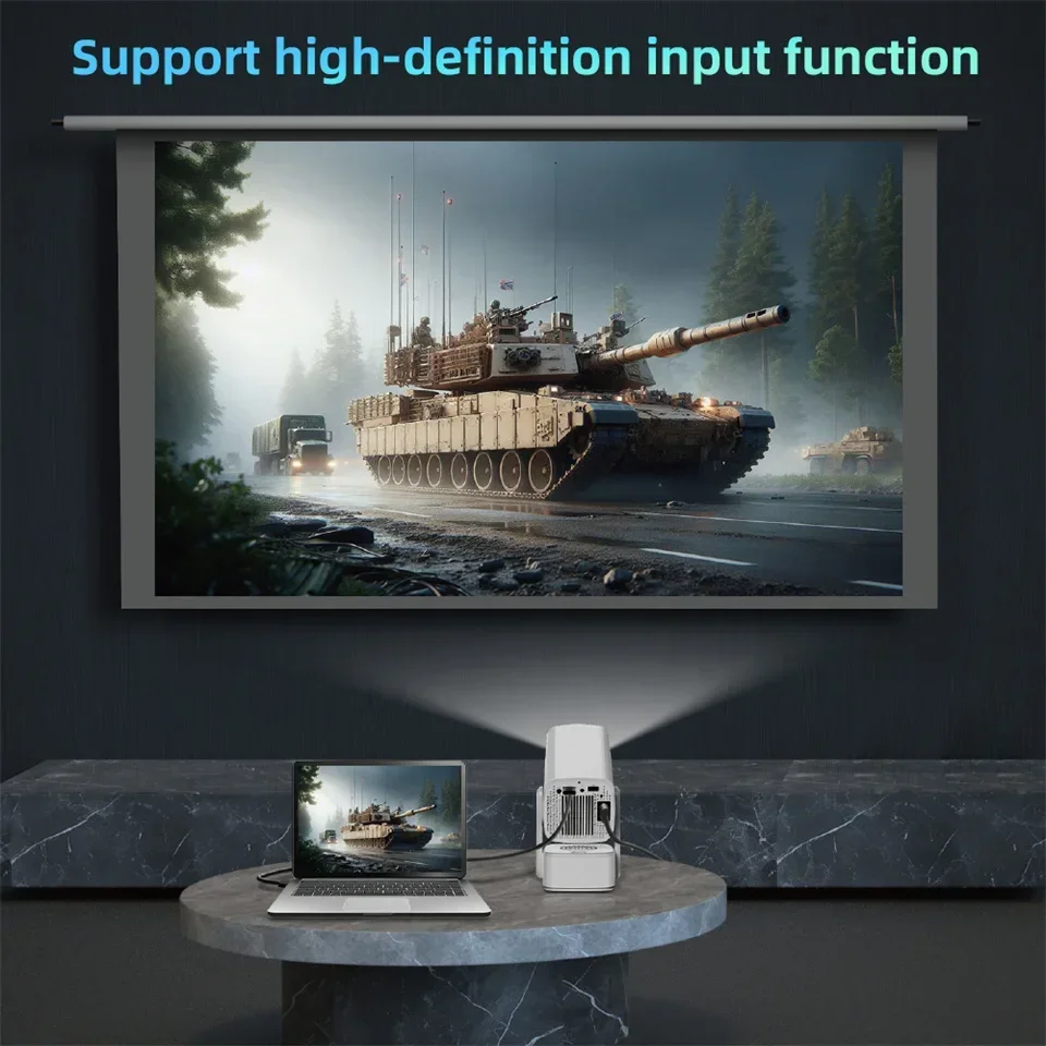 Native 1080P 4K Android11 Projector Auto Keystone Correction Focus Wifi6 BT5.0 Portable Movie Outdoor Speaker Projector