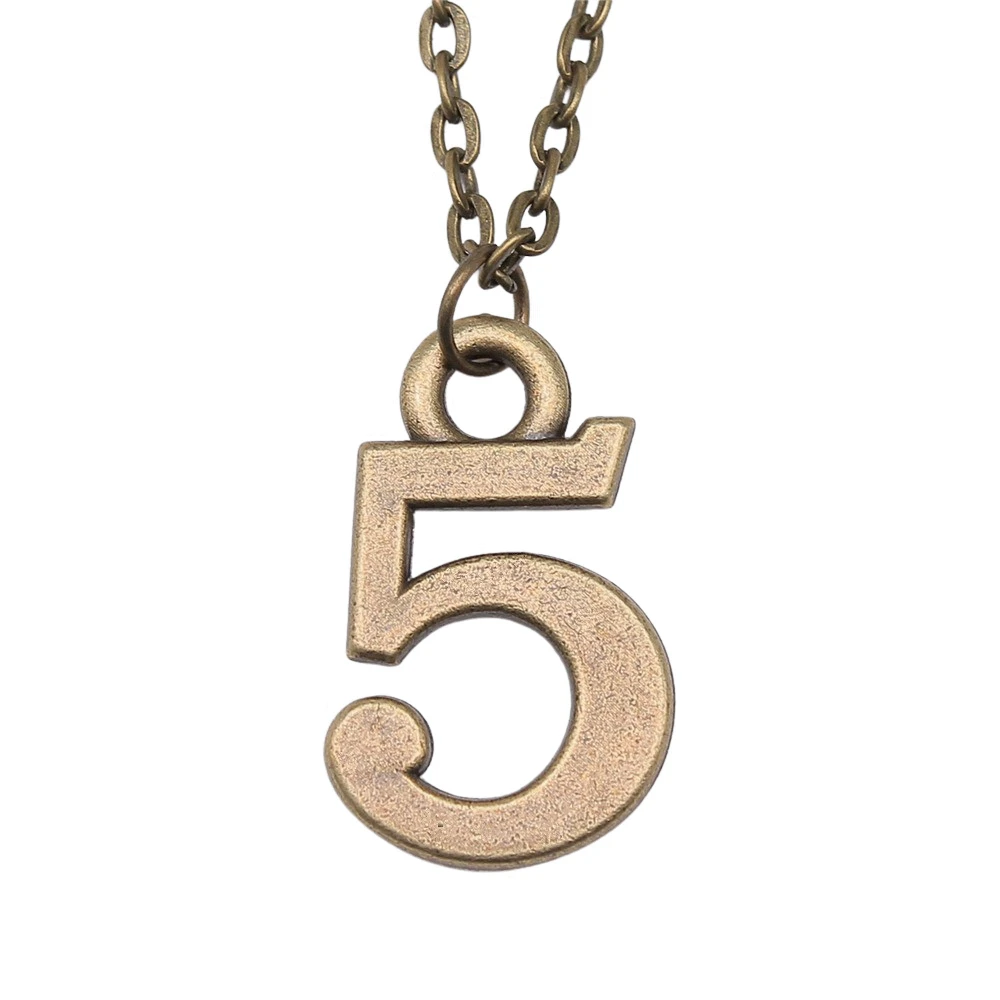 Jewelry On The Neck Father'S Day Necklace On The Neck 43Cm Chain Bohemian Necklace Arabic Number Tags