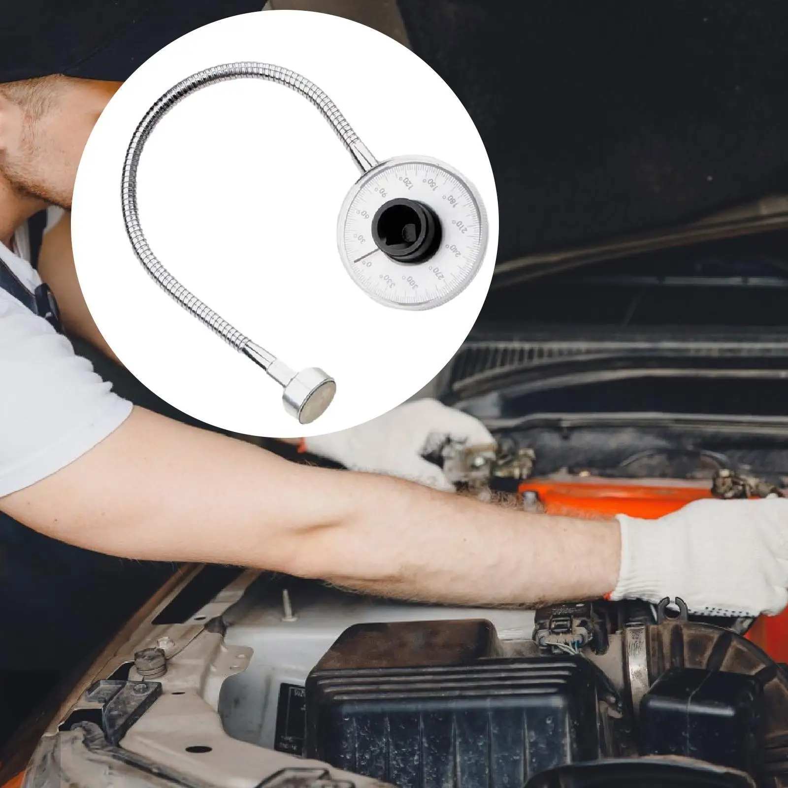

Torque Angle Gauge 1/2 Measure Tool Maintenance 360 Degree Adjustable 1/2 inch Torque Wrench Angle Gauge Tool for Truck SUV