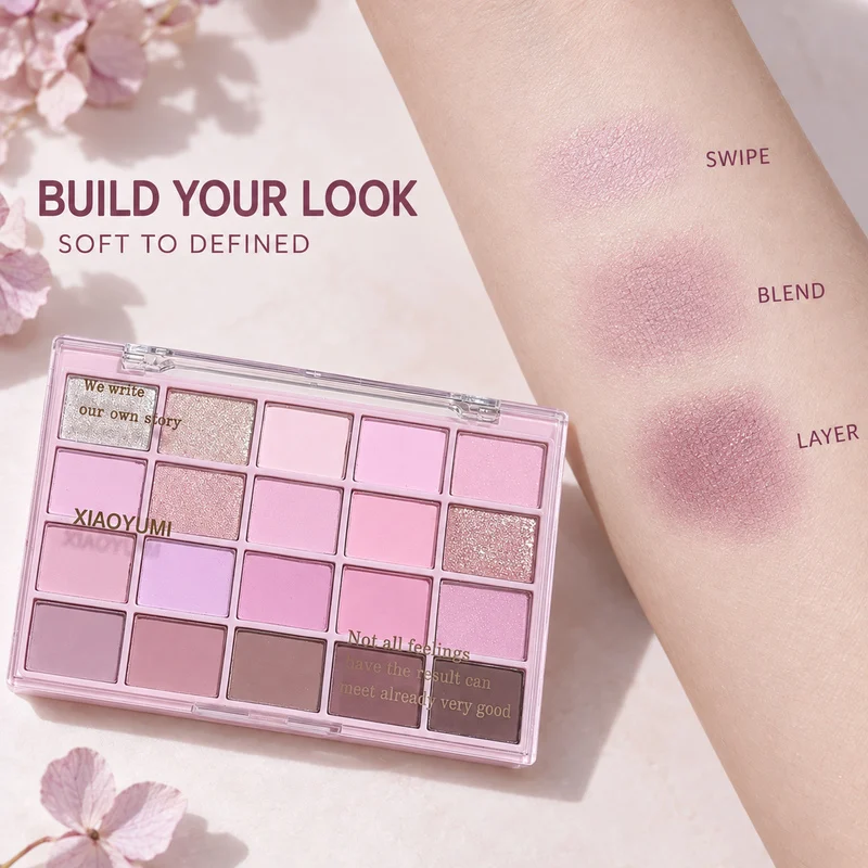 20 Color Eyeshadow Palette, Matte Shimmer Glitter Nude Pink Purple Brown Eye Shadow Makeup for Women Daily Party Smoky Eye Looks gallery 4