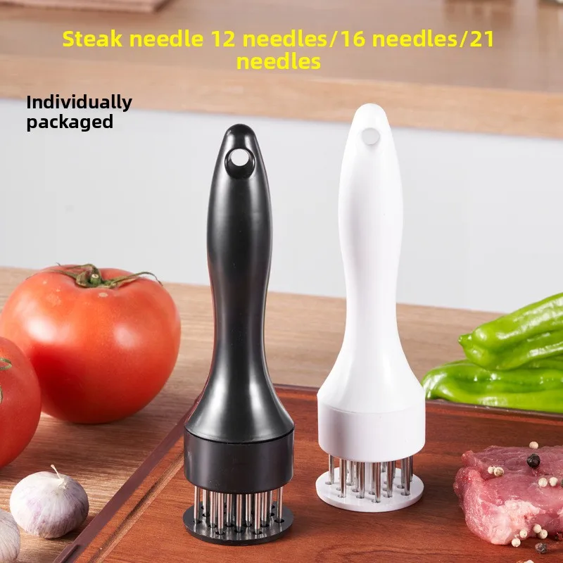 Stainless Steel Meat Tenderizer Tool BBQ Steak Pricker Needle Chicken Wing Leg Roasting Meat Hammer with Needles