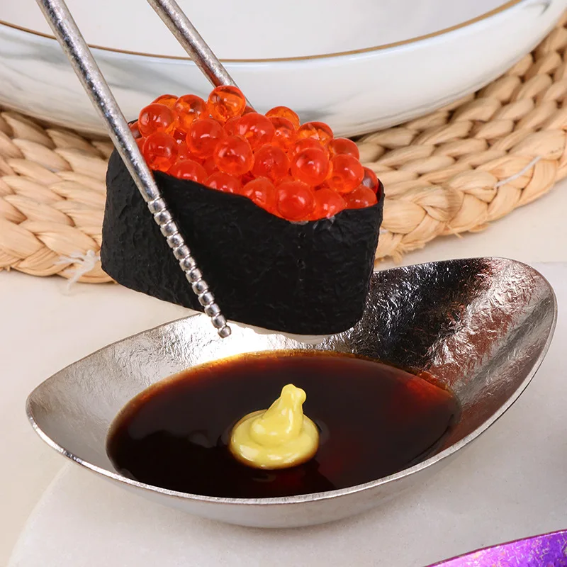 LMM pure titanium thickened dipping plate ingot plate household portable plate picnic tableware