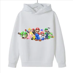 Spring and Autumn Hoodies Super Mario Bros Hoodies Top Children's Sportswear Boys' Casual Drying Hoodies Long Set Summer Beach