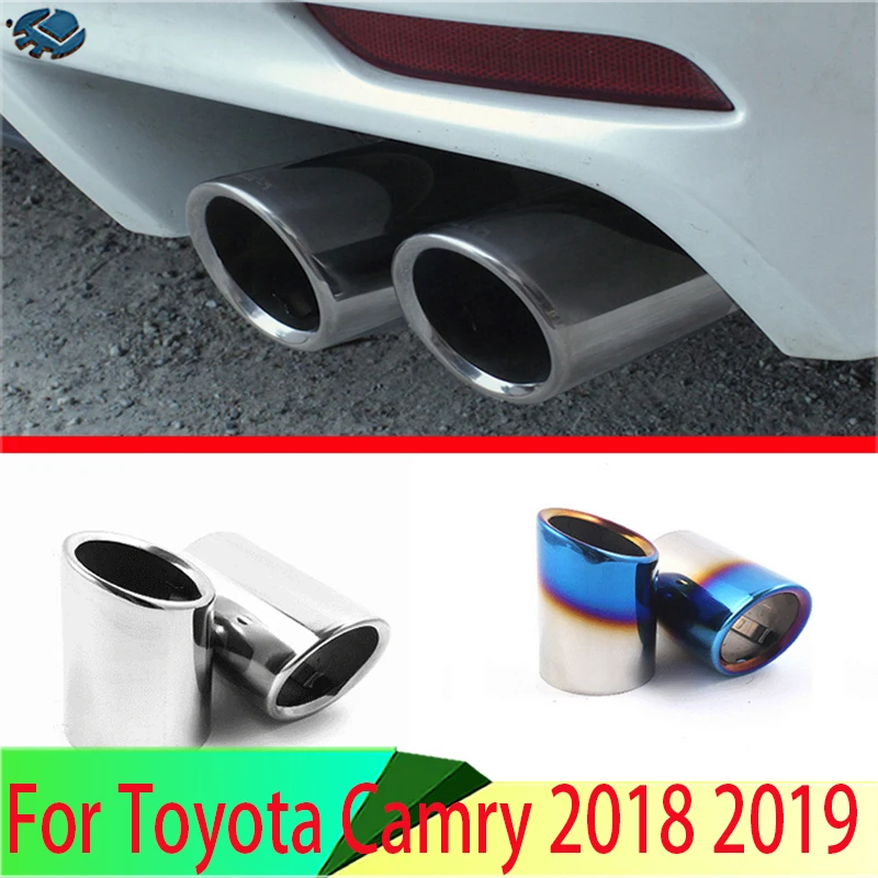 

For Toyota Camry 2018 2019 Stainless Steel exhaust muffler tip A set of 2 PCS