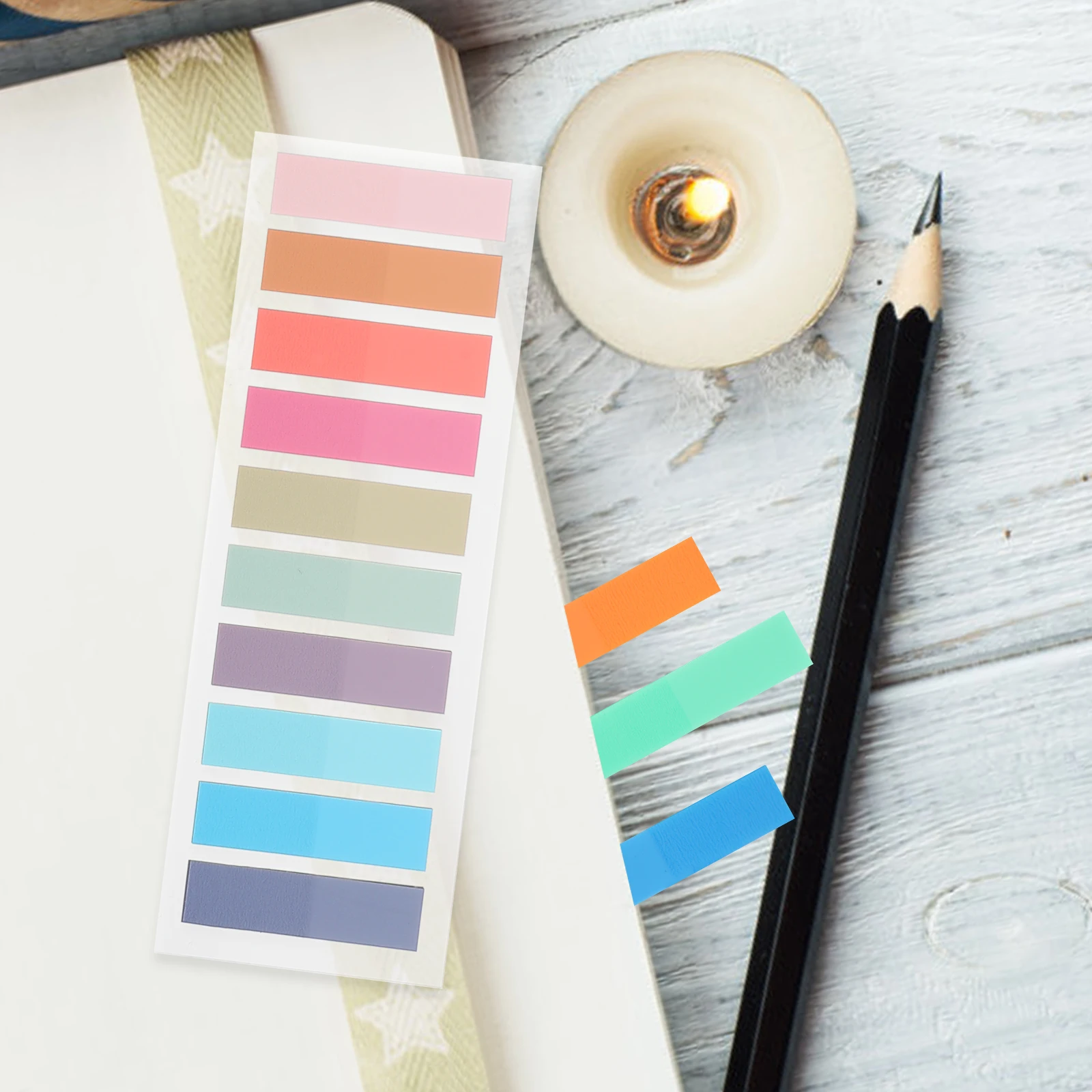 

5 Books Pastel Index Stickers Reading Highlight Tabs Annotation Household Page Marker Markers Sticky Tags Notebooks