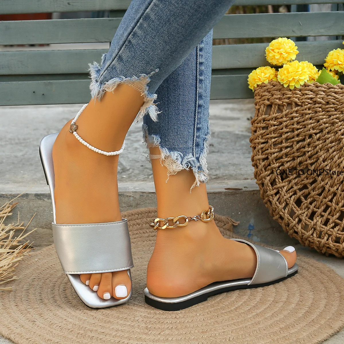 Pantofole Eva estive di nuova moda Pantofole estive da donna con suola spessa antiscivolo Pantofole da coppia per interni ed esterni per la casa Infradito da bagno Taglia grande43