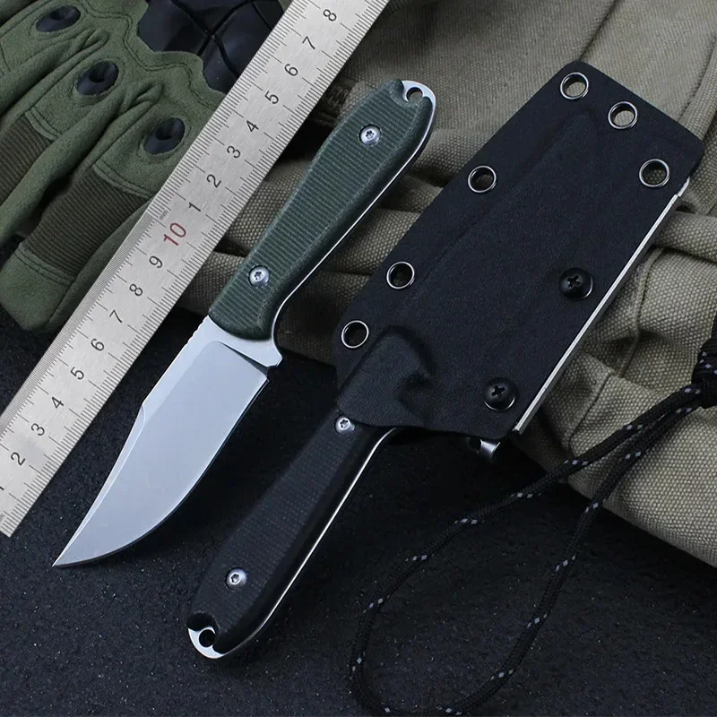 Outdoor High Quality D2 Steel Fixed Blade Knife, Linen Handle Survival Tool, K Set, GT-T0013 Travelling Knife STRAIGHT KNIFE