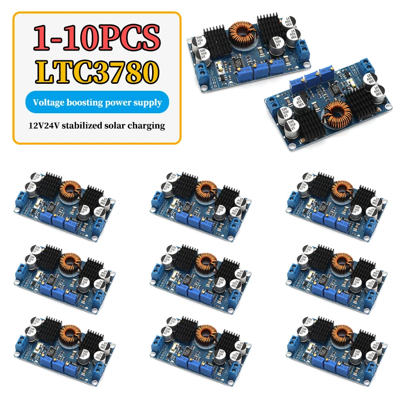 XZG LTC3780 Auto Buck Boost Power Supply 12V/24V DC DC Stabilizer for Car Solar Charging 1-10PCS