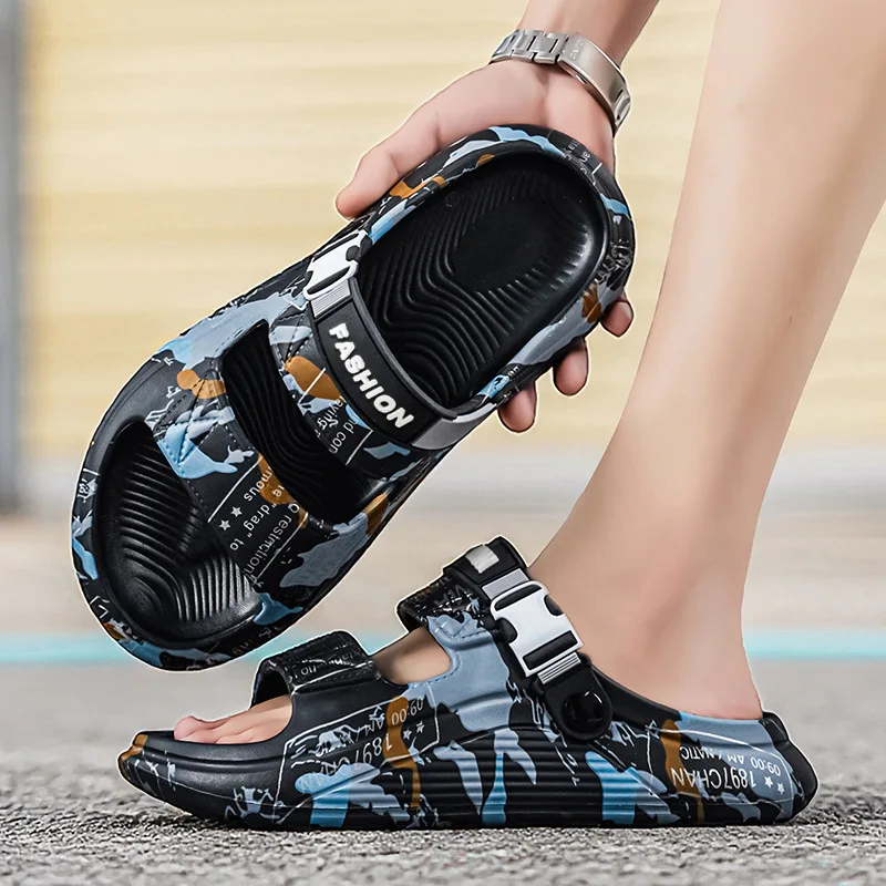 

Fashion Platform Sandals 2026 New Casual Men's Beach Sandals Non-Slip Summer Outdoor Slippers