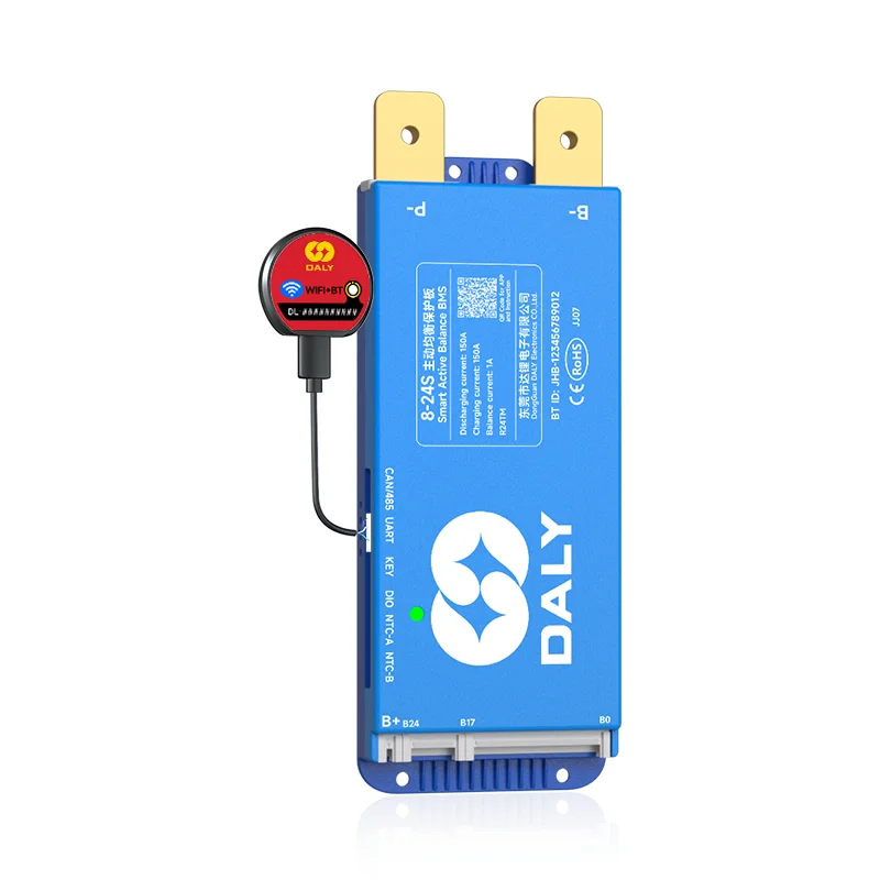 DALY Smart bms 4S 12V 8S 24V 16S 48V 100A 150A 200A LiFePo4 Actieve Balans BMS voor lithiumbatterij met LCD RS485 UART BT WIFI - afbeelding 2