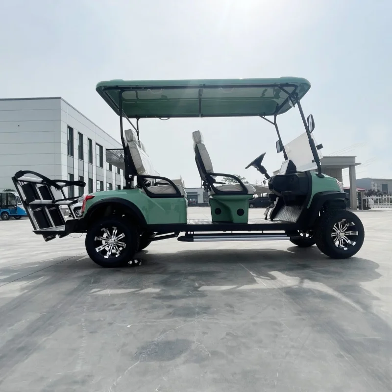 

Lithium Golf Cart Street Legal Scooter Electric Golf Cart Caddy Stand With Club Tubes & Bag Strap Foot Pedal Seat With Headrest