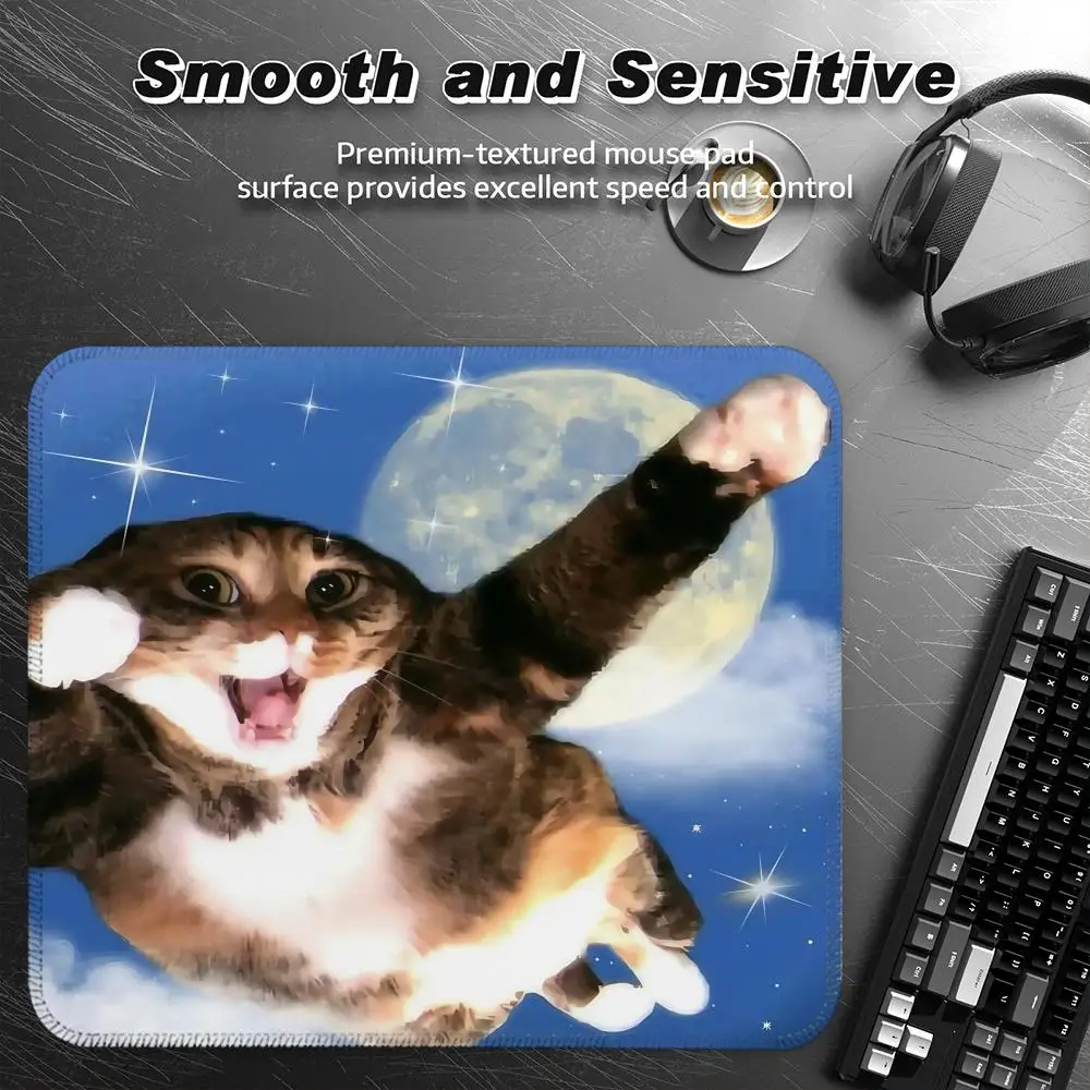 

Funny meme cats Mouse Pad Small Desk Pad Desktop Computer Keyboard Wireless Mouse Boy Gift for Play games Coasters