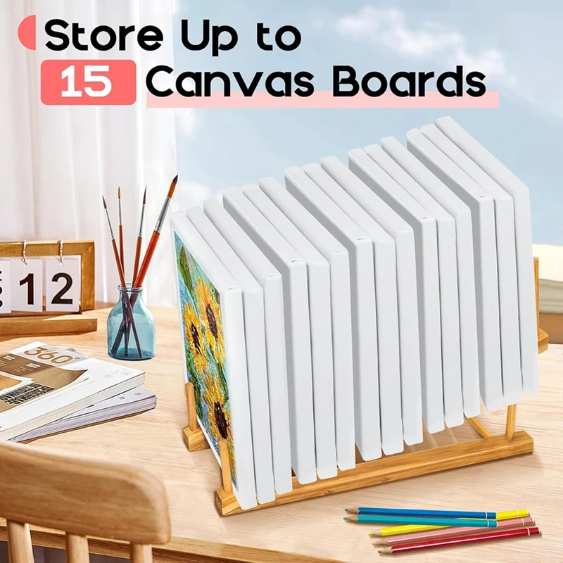 Estante de secado de arte pequeño, estante de almacenamiento de arte, estante de exhibición de pintura de 5 capas, soporte de almacenamiento para tableros de lienzo, para pintar lienzo