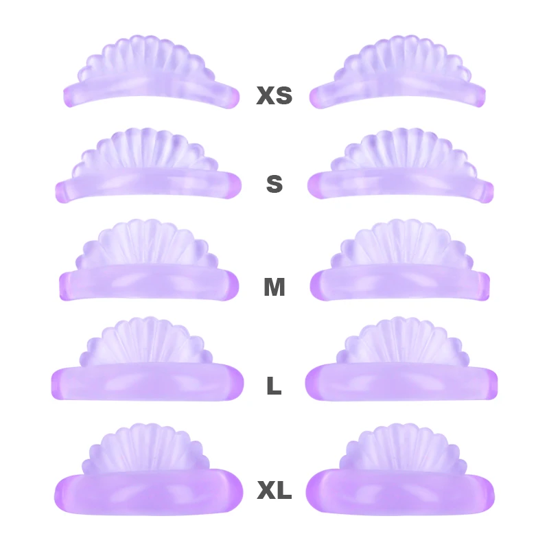 5 Paar Wimpern-Lifting-Pads aus Silikon, Muschelförmige 3D-Wimpernverlängerungs-Lifting-Stäbchen, Wimpern-Lifting-Schutz, Make-up-Zubehör – Detail 2