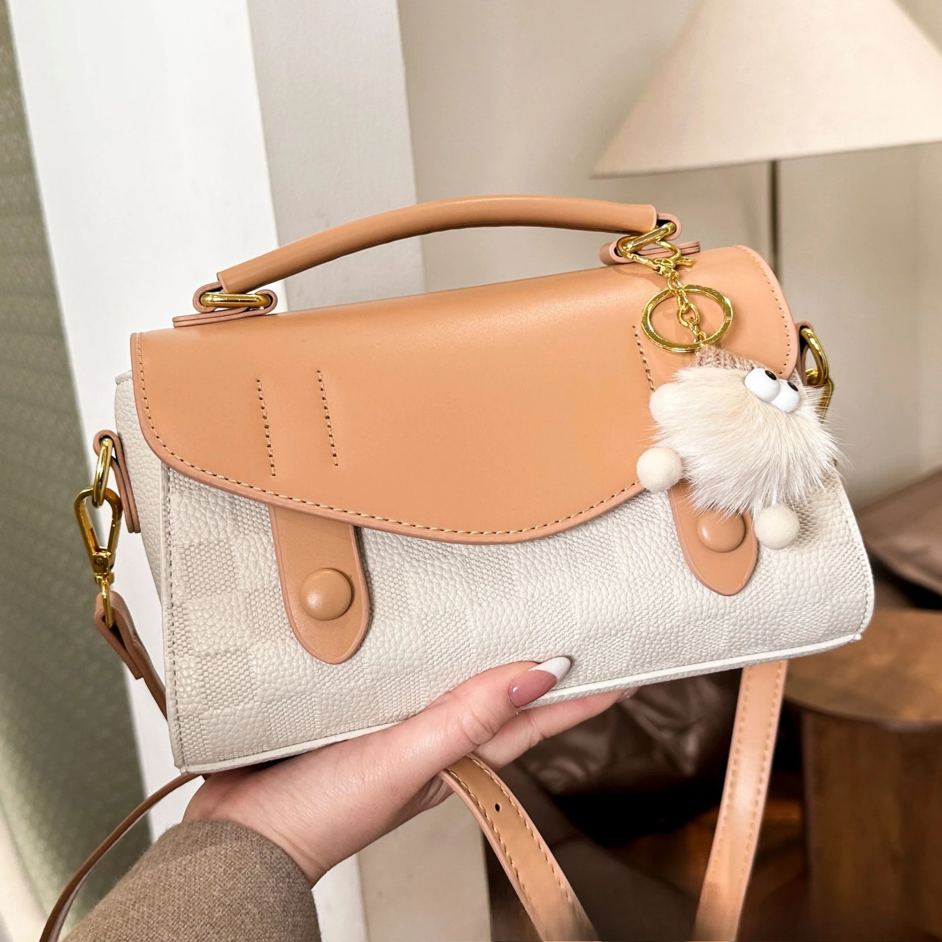 

2025 Новая уникальная шикарная сумка через плечо с цветными блоками, ручная сумка премиум-класса