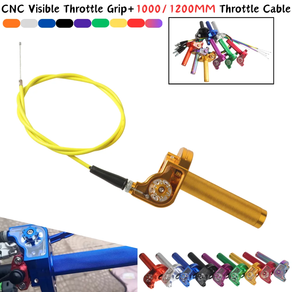 Motorcycle 22mm CNC Aluminum Quick Twist Throttle Cable Fit CRF50 CRF70 70 110 70CC 110CC IRBIS 125 250 Dirt Pit Bike Accessorie