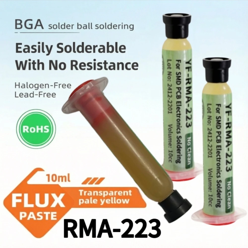 RMA-223 10cc Flux No Clean Flux Soldering Iron Welding Flux Consumer Electronics Repair Solder Paste For Phone LED BGA SMD PGA